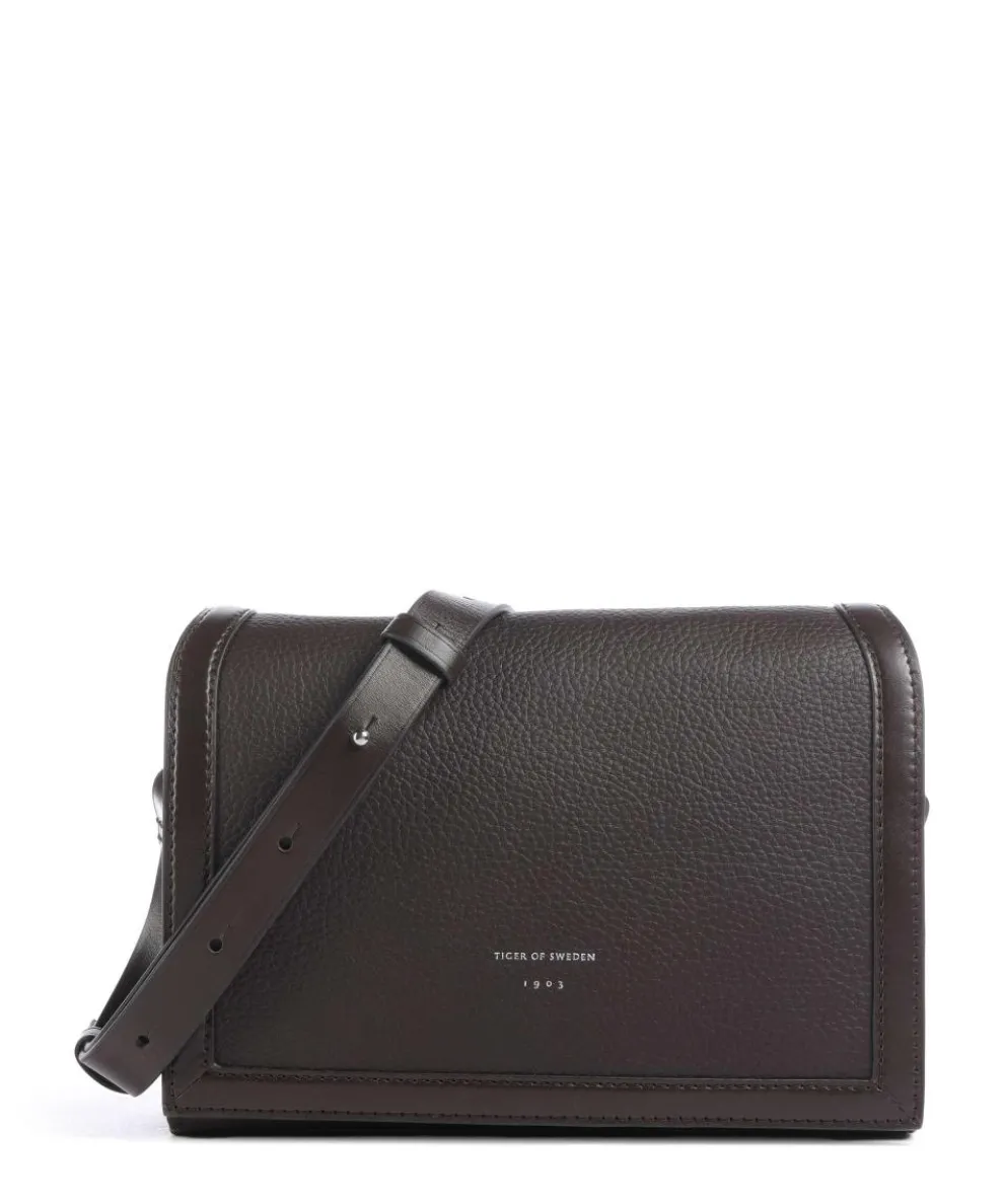 Sonti Umhängetasche genarbtes Rindsleder dunkelbraun