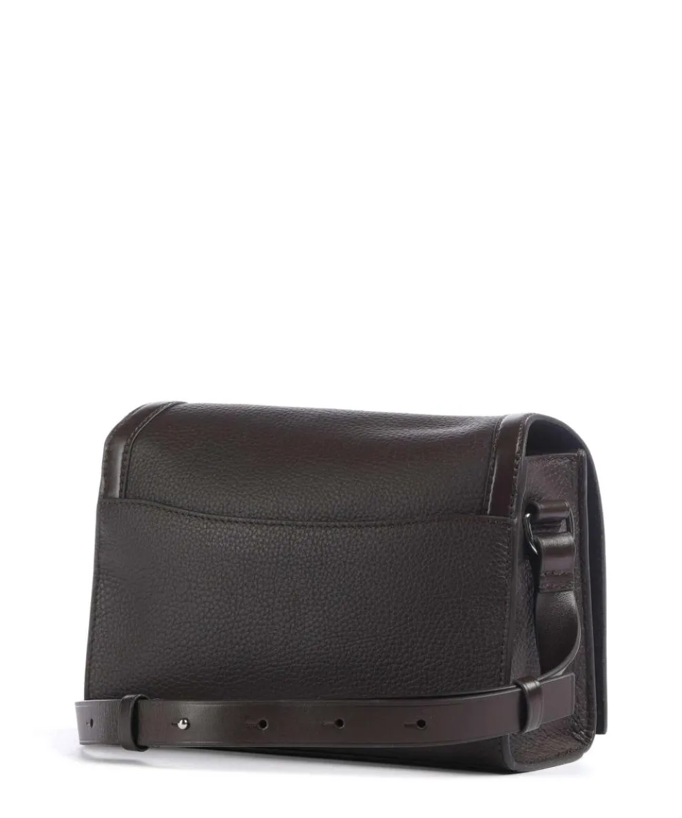 Sonti Umhängetasche genarbtes Rindsleder dunkelbraun