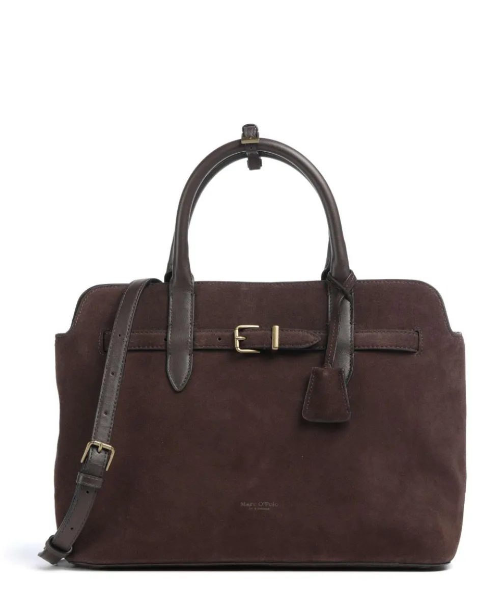 Gigi M Handtasche aufgerautes Kalbsleder dunkelbraun