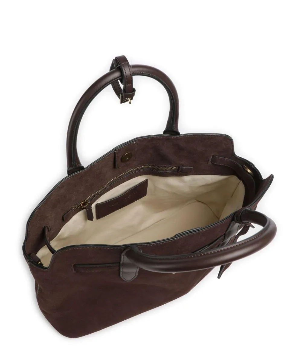 Gigi M Handtasche aufgerautes Kalbsleder dunkelbraun