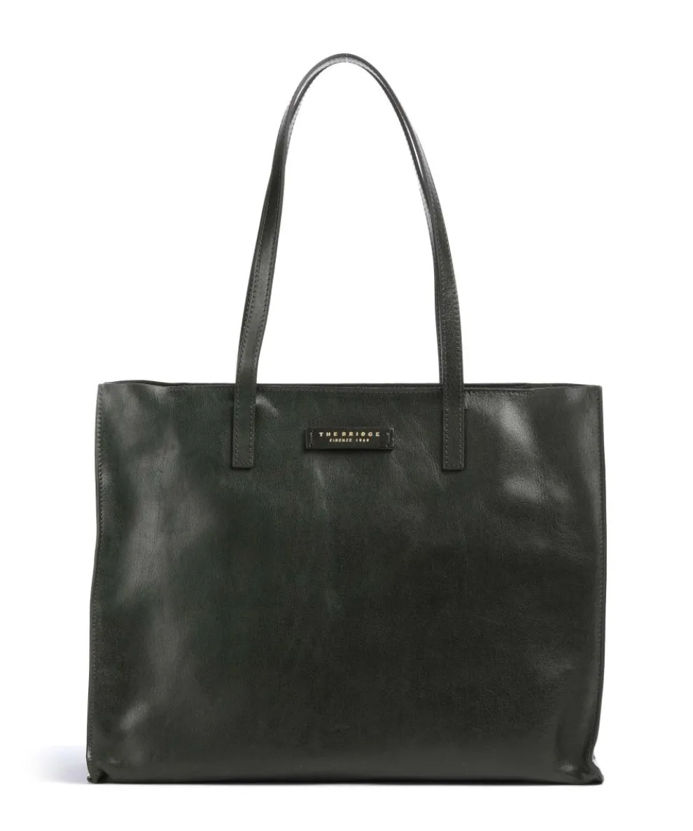 Mirra Shopper fein genarbtes Rindsleder dunkelgrün