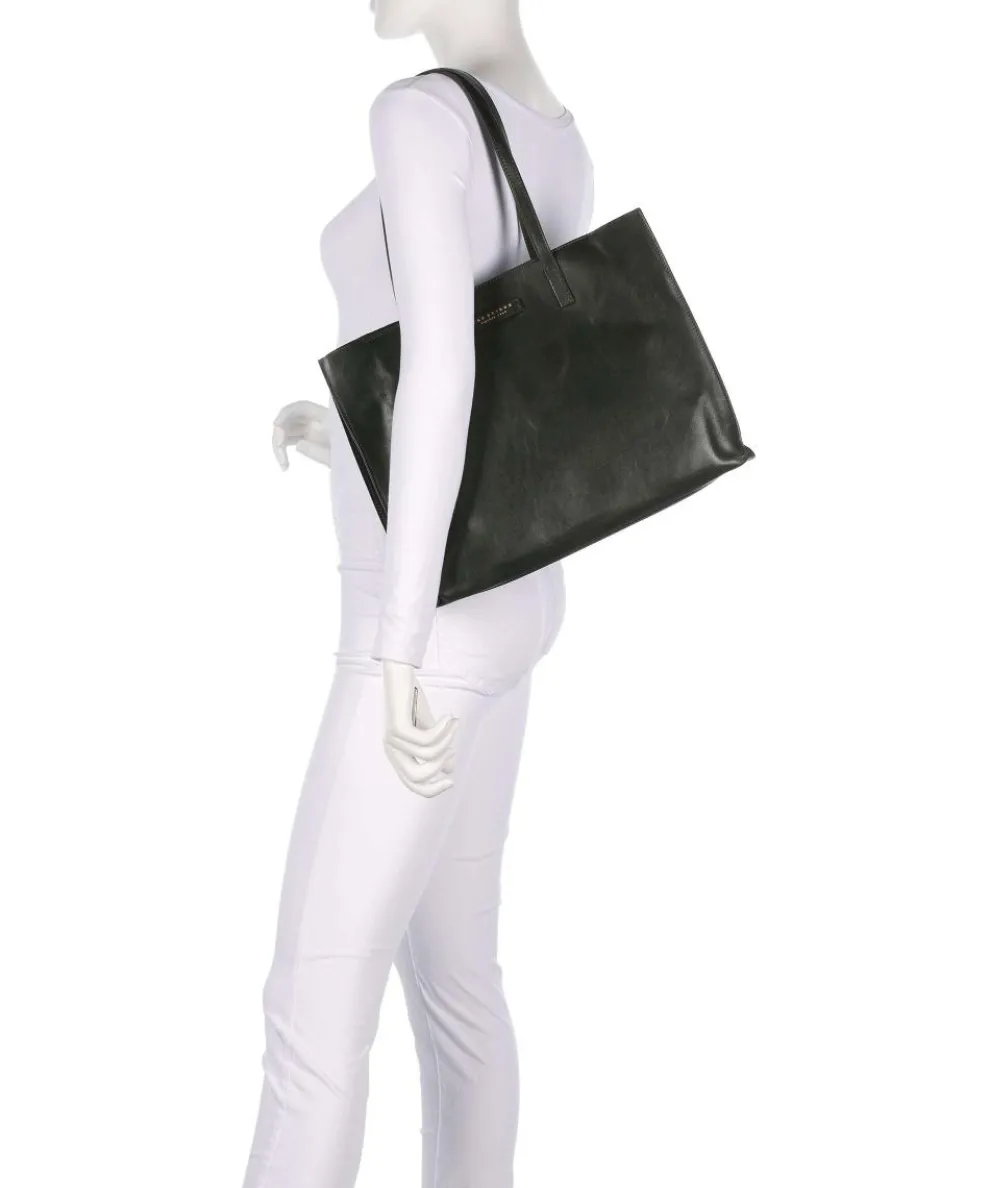 Mirra Shopper fein genarbtes Rindsleder dunkelgrün