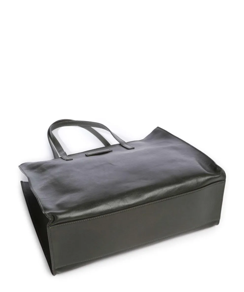 Mirra Shopper fein genarbtes Rindsleder dunkelgrün