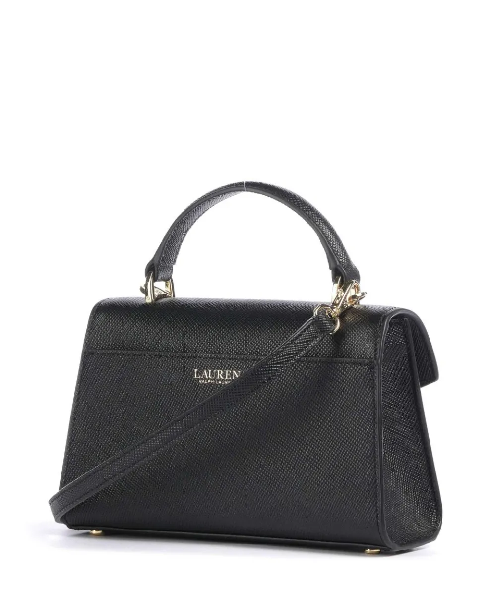 Farrah Small Handtasche genarbtes Leder schwarz