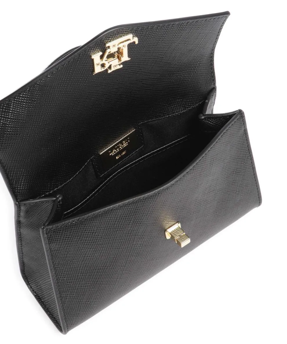 Farrah Small Handtasche genarbtes Leder schwarz