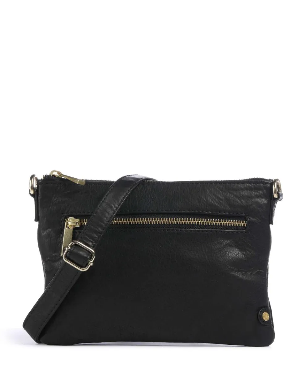 Golden Chic Umhängetasche Leder schwarz