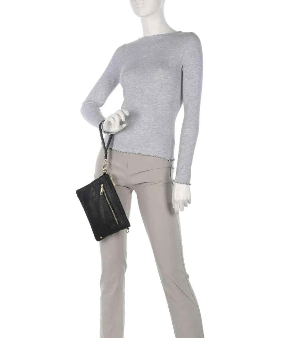 Golden Chic Umhängetasche Leder schwarz