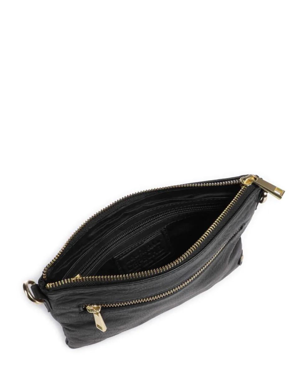 Golden Chic Umhängetasche Leder schwarz