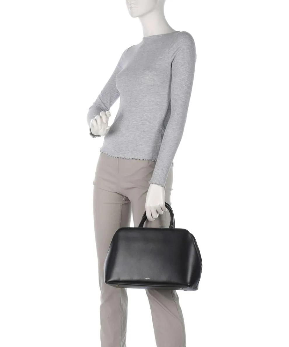 Liverpool Street Handtasche fein genarbtes Rindsleder schwarz