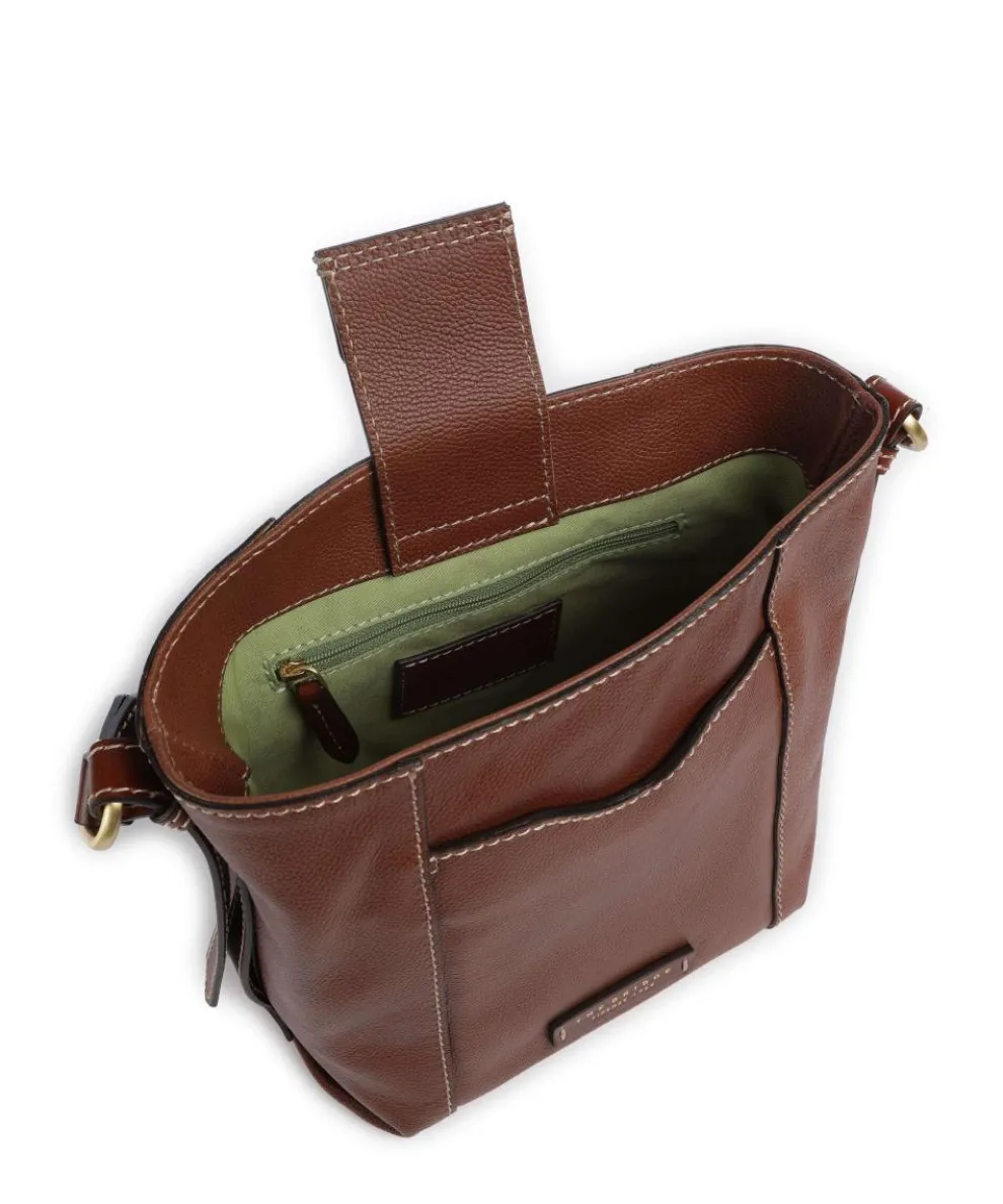 Gemma Bucket bag genarbtes Rindsleder braun