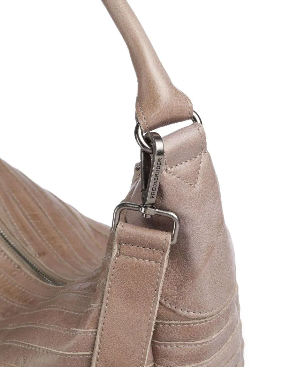 Bestseller Collection Gürteltier S Beuteltasche genarbtes Leder taupe