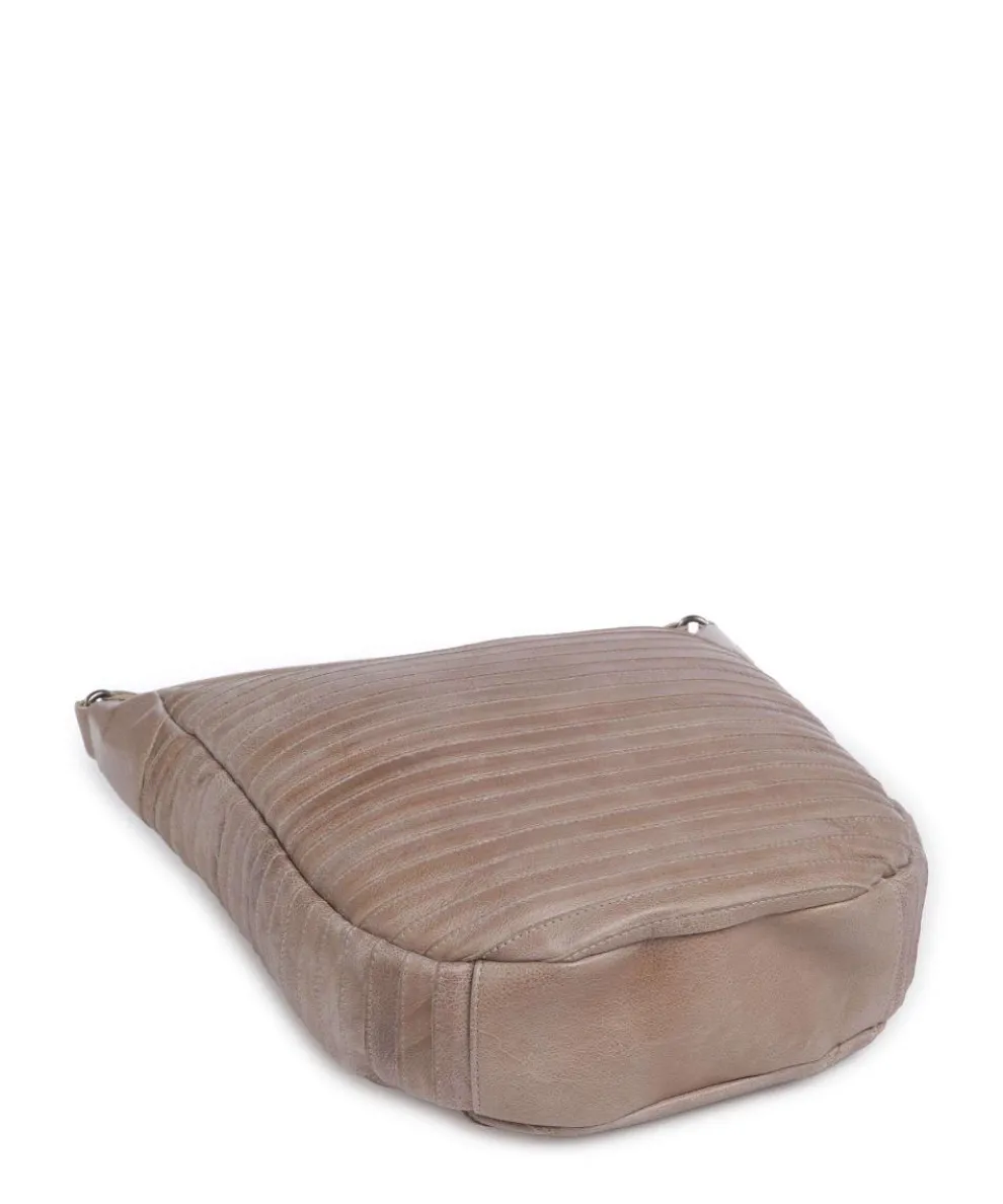 Bestseller Collection Gürteltier S Beuteltasche genarbtes Leder taupe