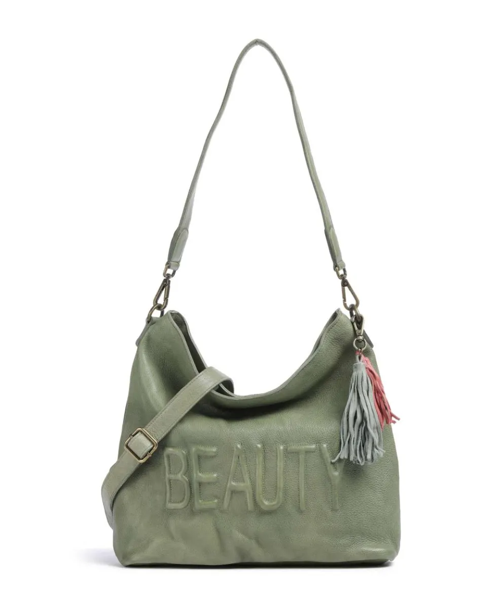 Paoliweg 2 Schultertasche genarbtes Rindsleder grün