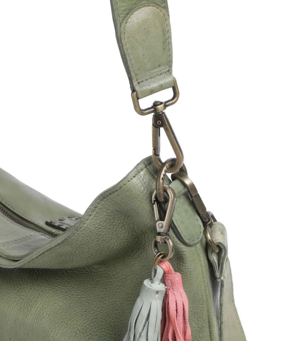 Paoliweg 2 Schultertasche genarbtes Rindsleder grün