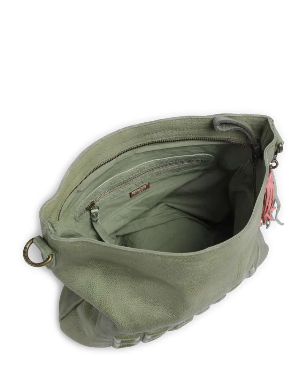 Paoliweg 2 Schultertasche genarbtes Rindsleder grün