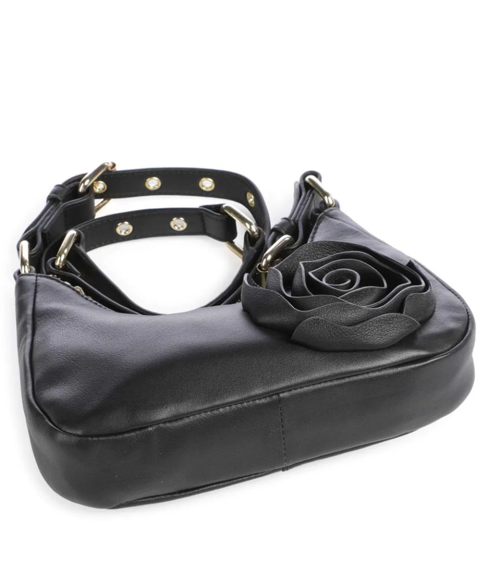 Rose Cozy Palma Umhängetasche fein genarbtes Leder schwarz