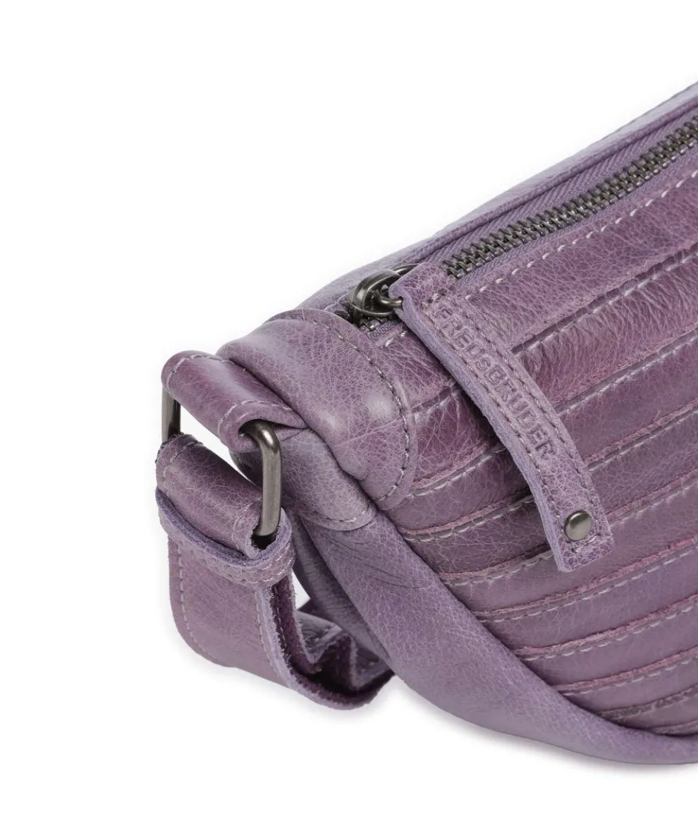 Bestseller Umhängetasche genarbtes Leder lavendel