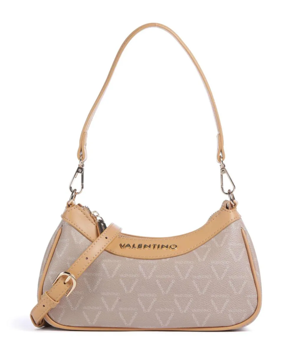 Lady Re Schultertasche Lederimitat beige
