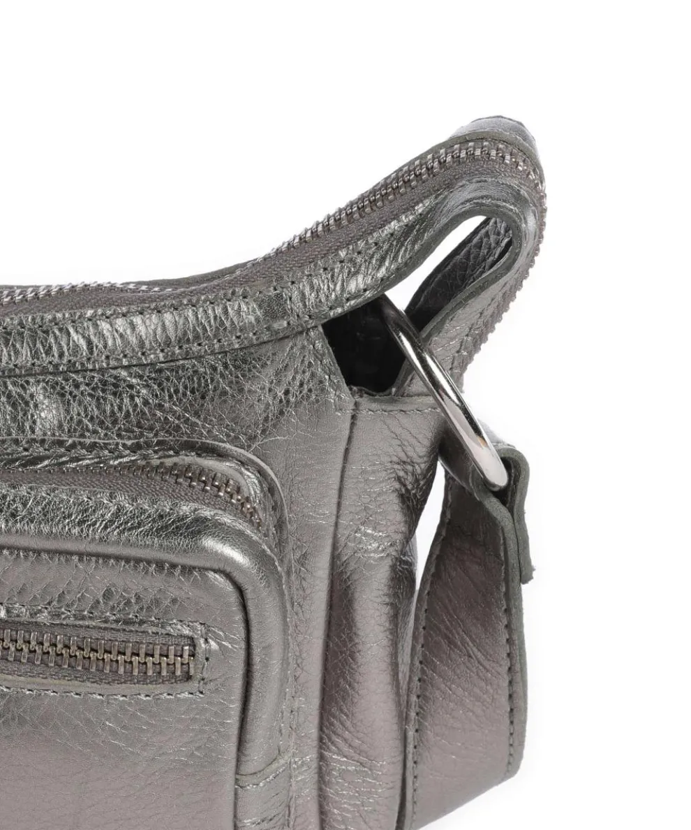 Salvatorgasse 4 Schultertasche genarbtes Rindsleder silber