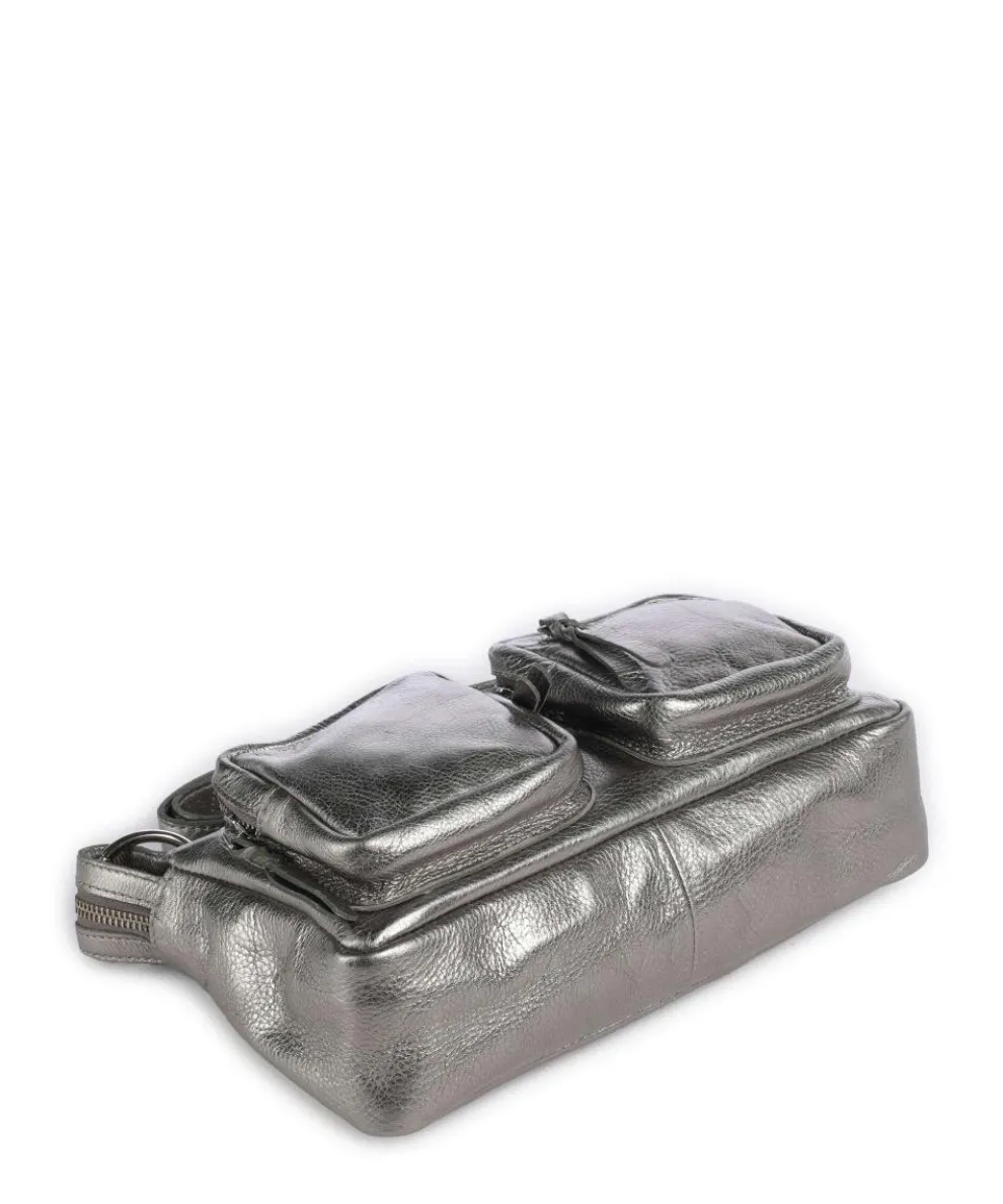 Salvatorgasse 4 Schultertasche genarbtes Rindsleder silber