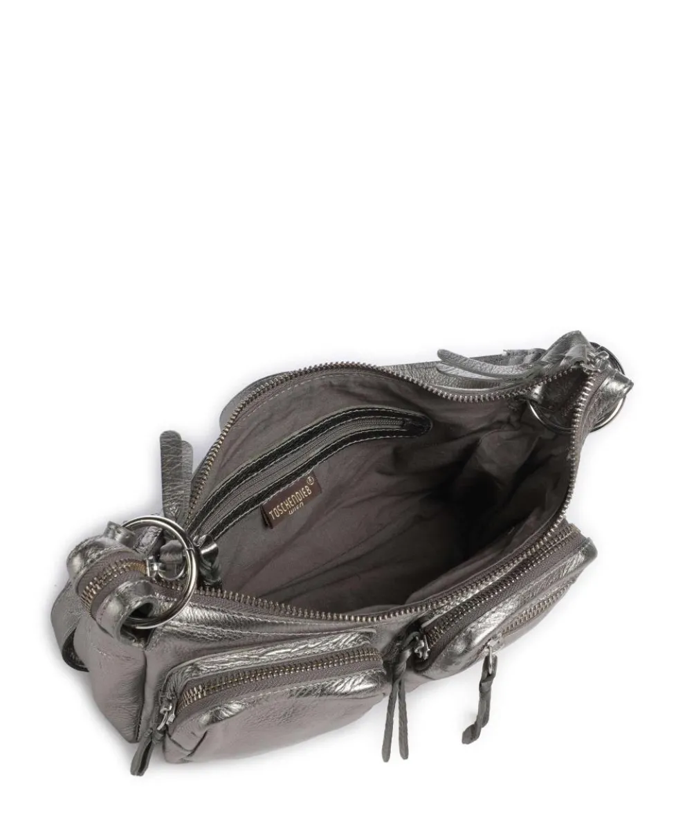 Salvatorgasse 4 Schultertasche genarbtes Rindsleder silber