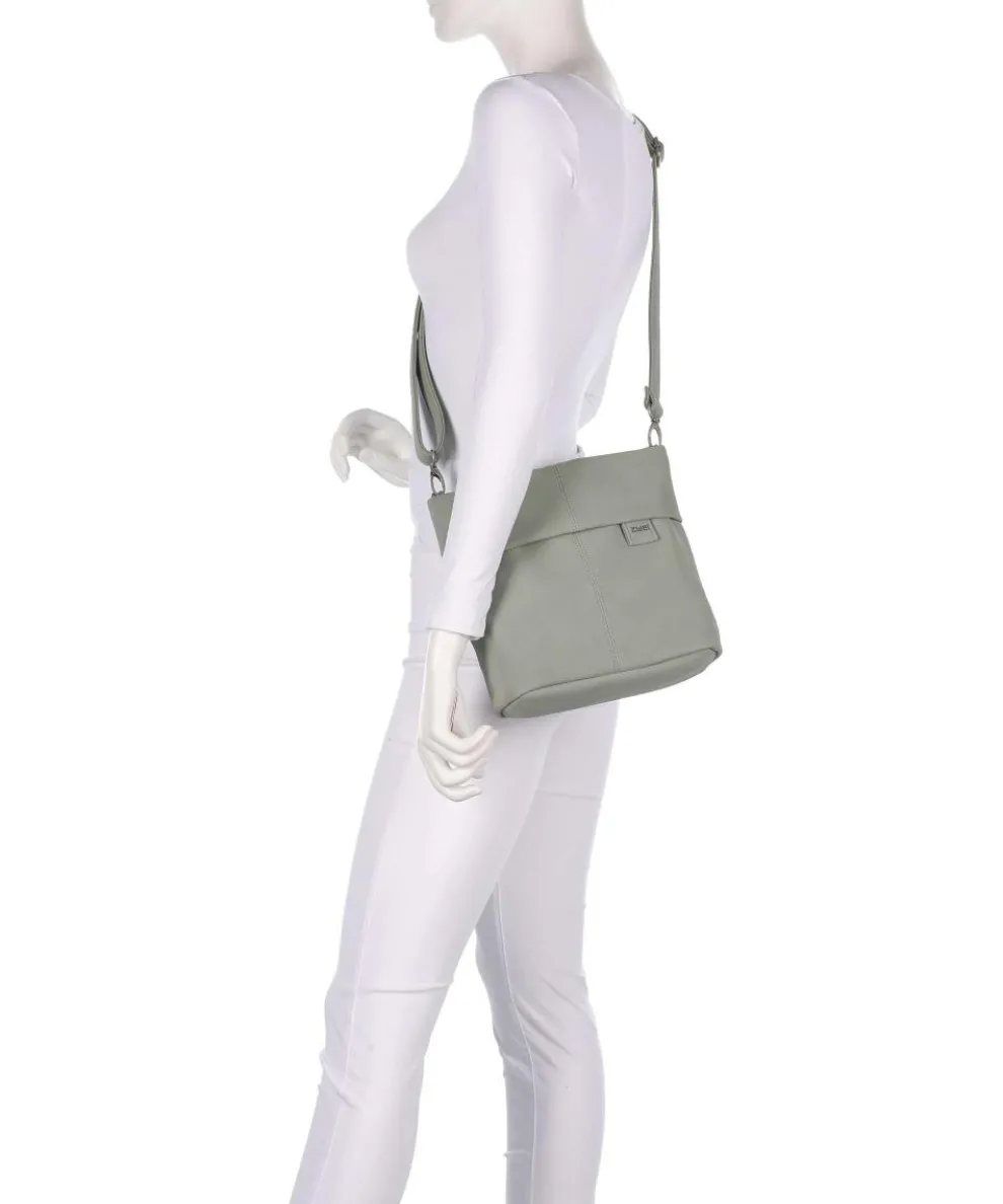 Mademoiselle.M M8 Schultertasche Lederimitat graugrün