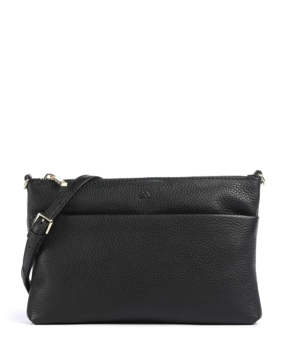 Karima Umhängetasche genarbtes Rindsleder schwarz