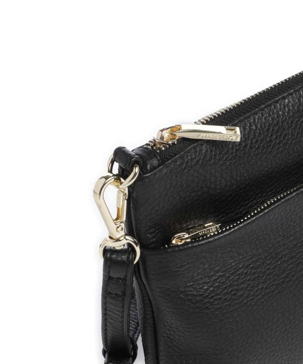 Karima Umhängetasche genarbtes Rindsleder schwarz