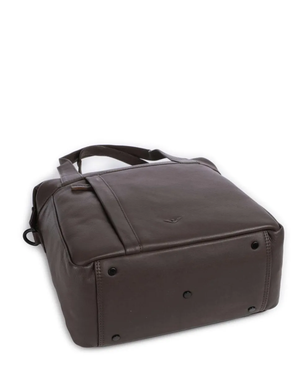 4Seasons Celia Handtasche genarbtes Leder dunkelbraun