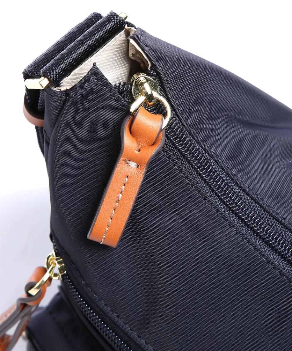 X-Collection Schultertasche recyceltes Nylon dunkelblau