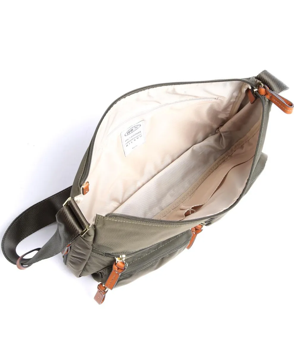 X-Collection Schultertasche recyceltes Nylon olivgrün