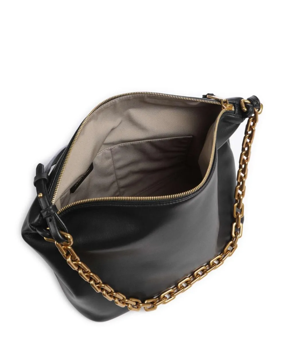 Sofi Beuteltasche fein genarbtes Rindsleder schwarz