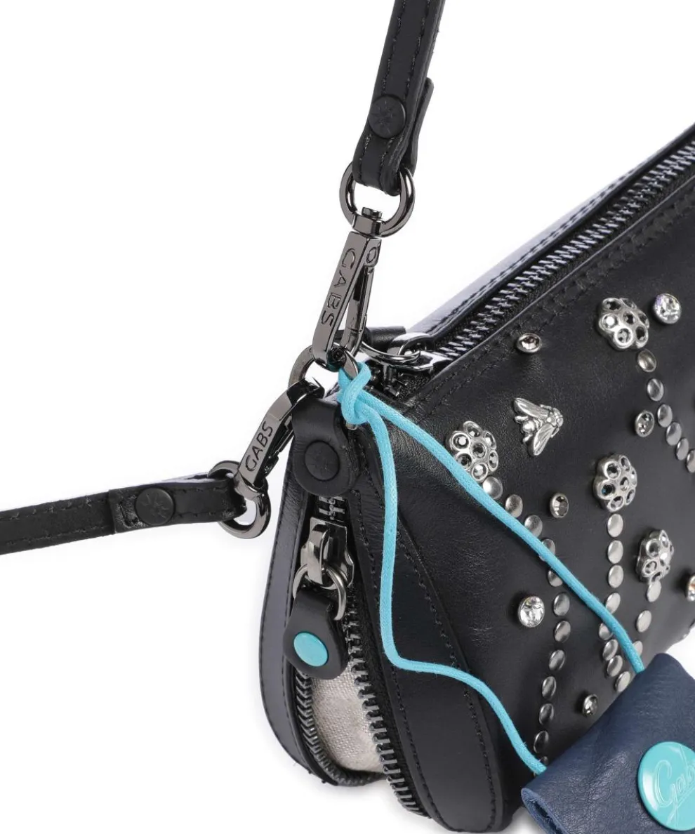 Oceania Pepita Handtasche Kalbsleder schwarz