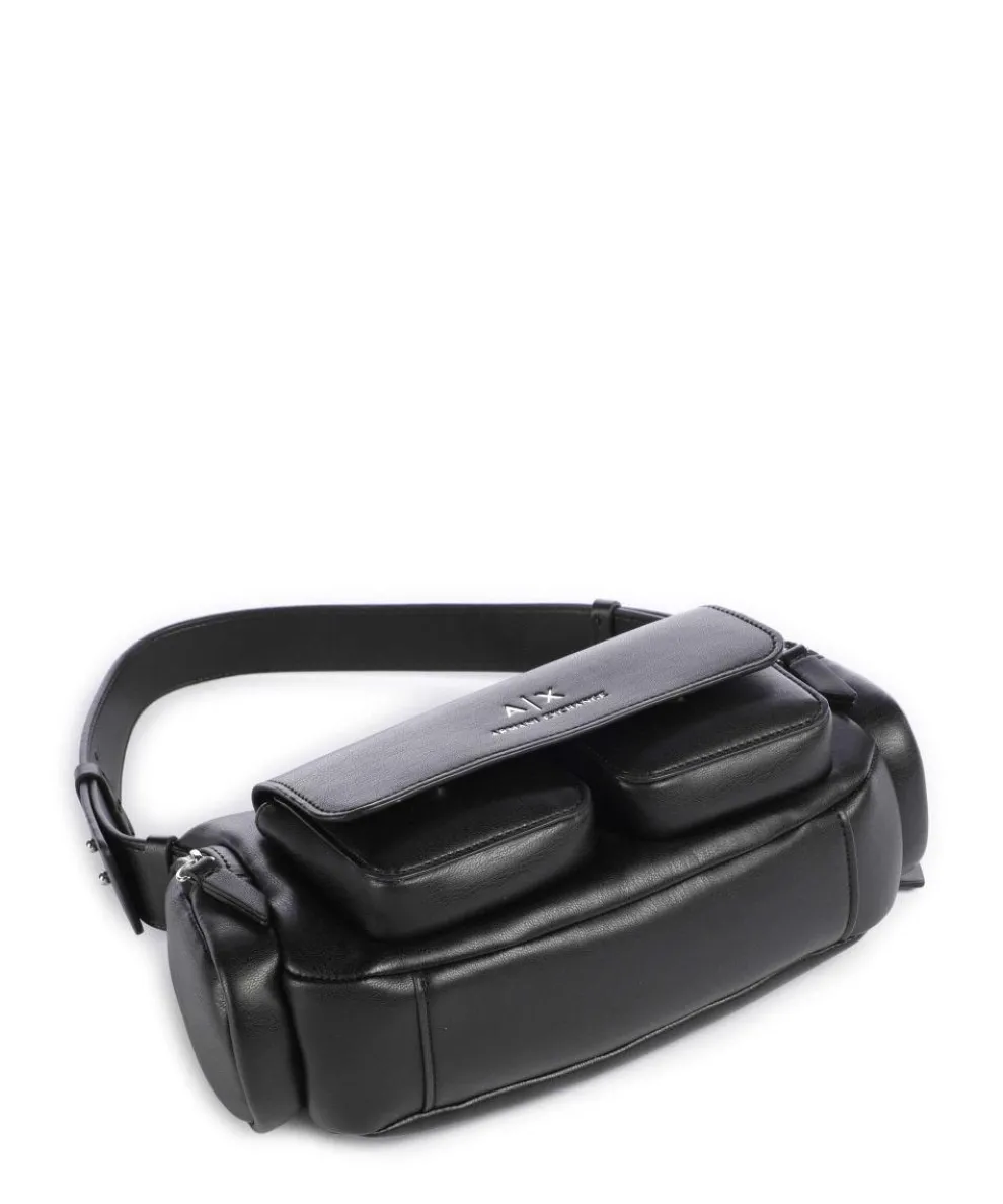 Rachel S Schultertasche Lederimitat schwarz