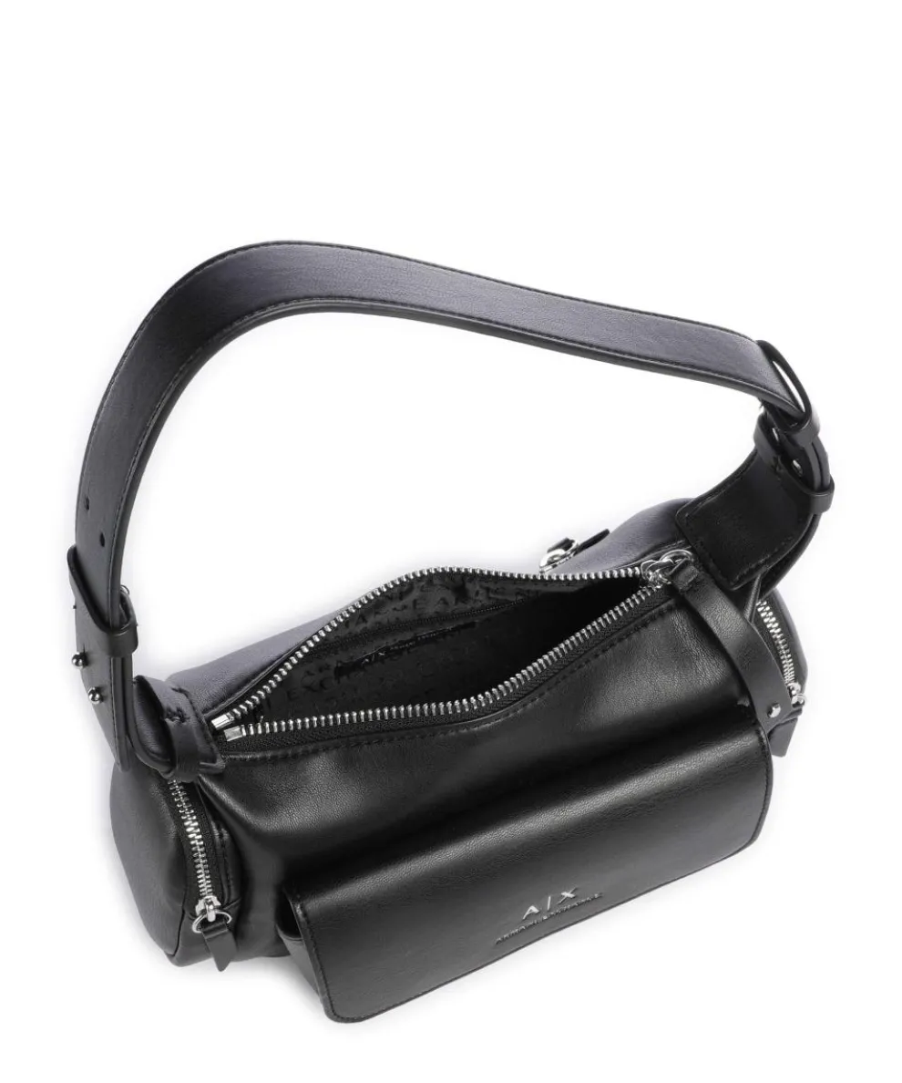 Rachel S Schultertasche Lederimitat schwarz