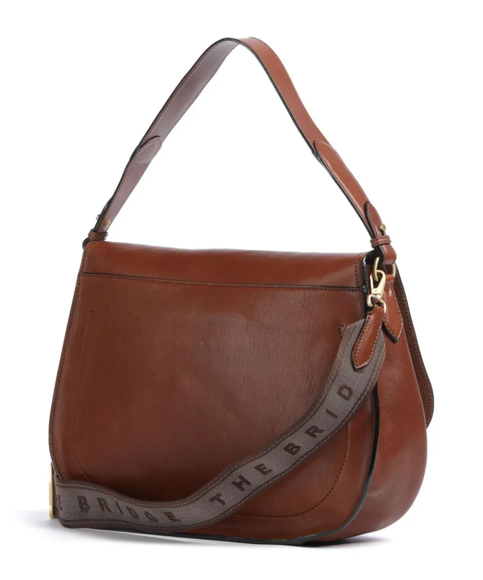 Isadora Schultertasche genarbtes Rindsleder braun