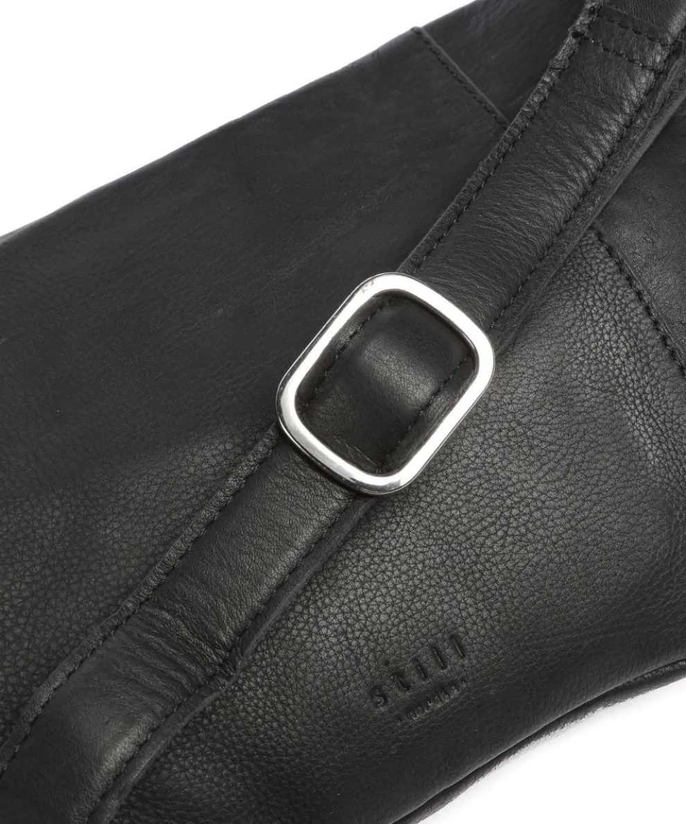 Basic Umhängetasche Büffelleder schwarz