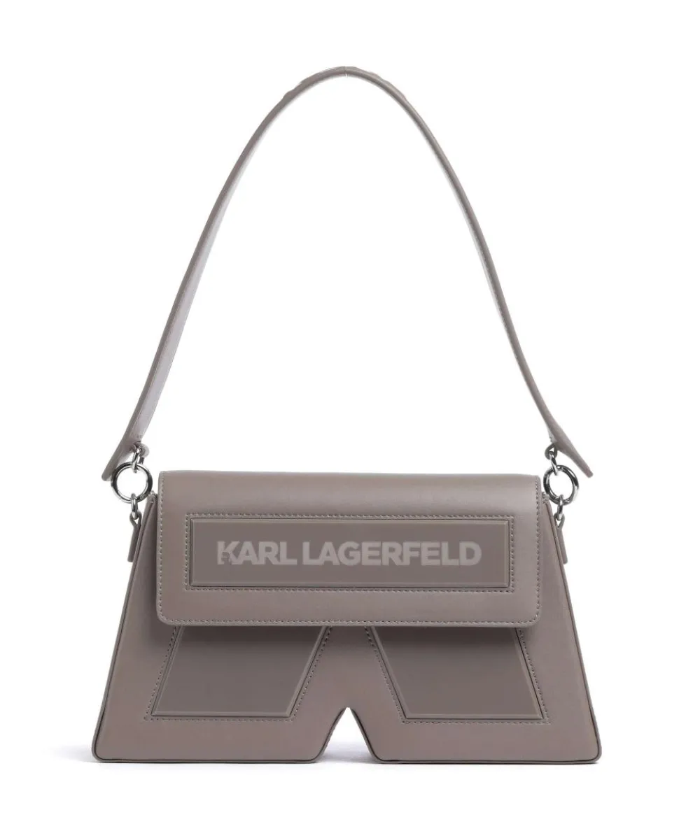 Ikon K Schultertasche recyceltes Leder, Polyurethane taupe