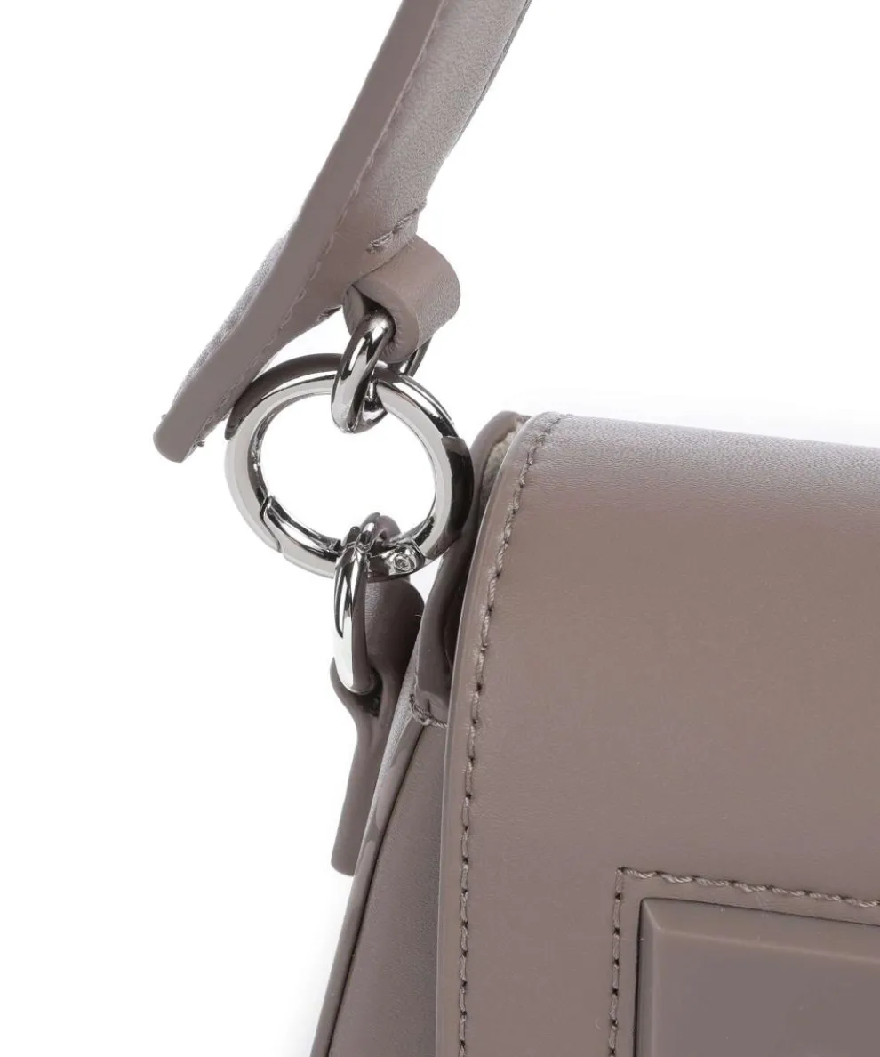 Ikon K Schultertasche recyceltes Leder, Polyurethane taupe