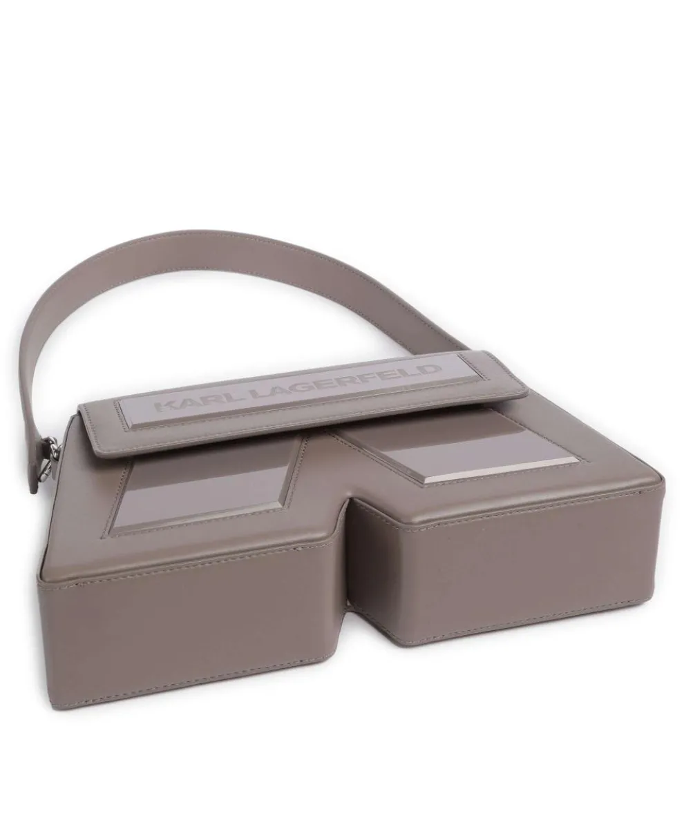 Ikon K Schultertasche recyceltes Leder, Polyurethane taupe