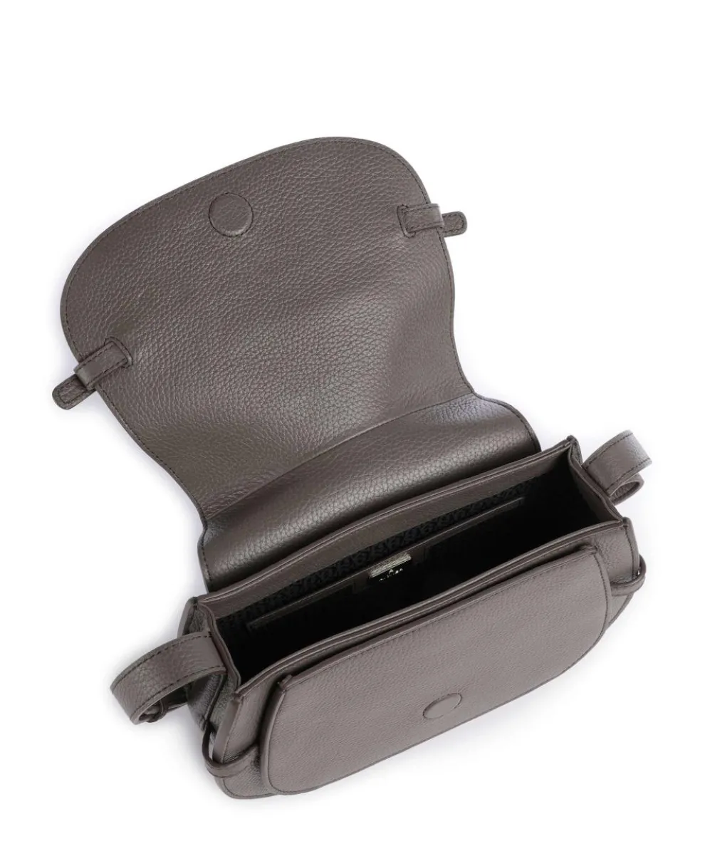 Cavallo S Umhängetasche genarbtes Rindsleder dunkelgrau