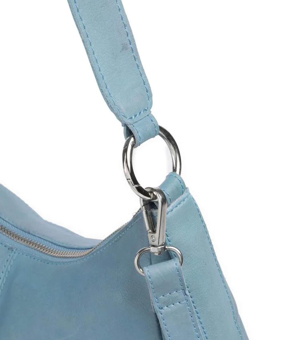 Salvatorianerplatz 3 Schultertasche genarbtes Rindsleder blau