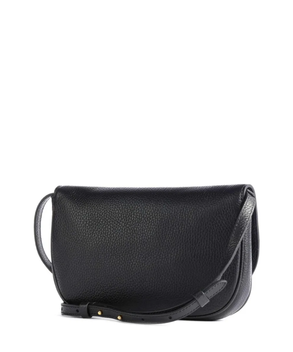 Magie Umhängetasche genarbtes Leder schwarz