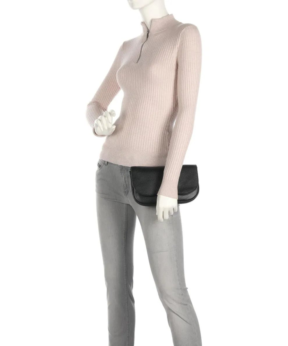 Magie Umhängetasche genarbtes Leder schwarz