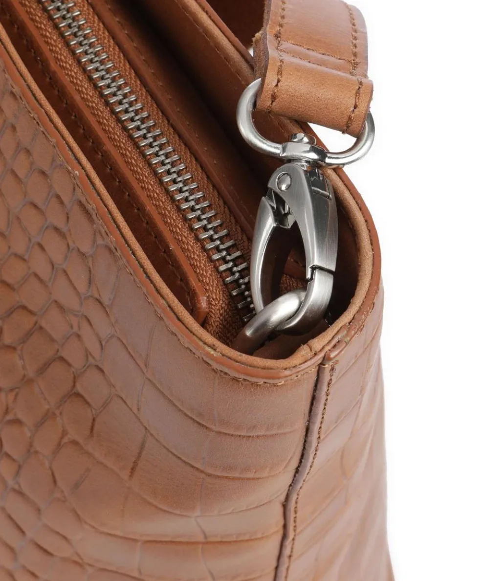 Cool Colbie Shopper 15″ geprägtes Leder cognac