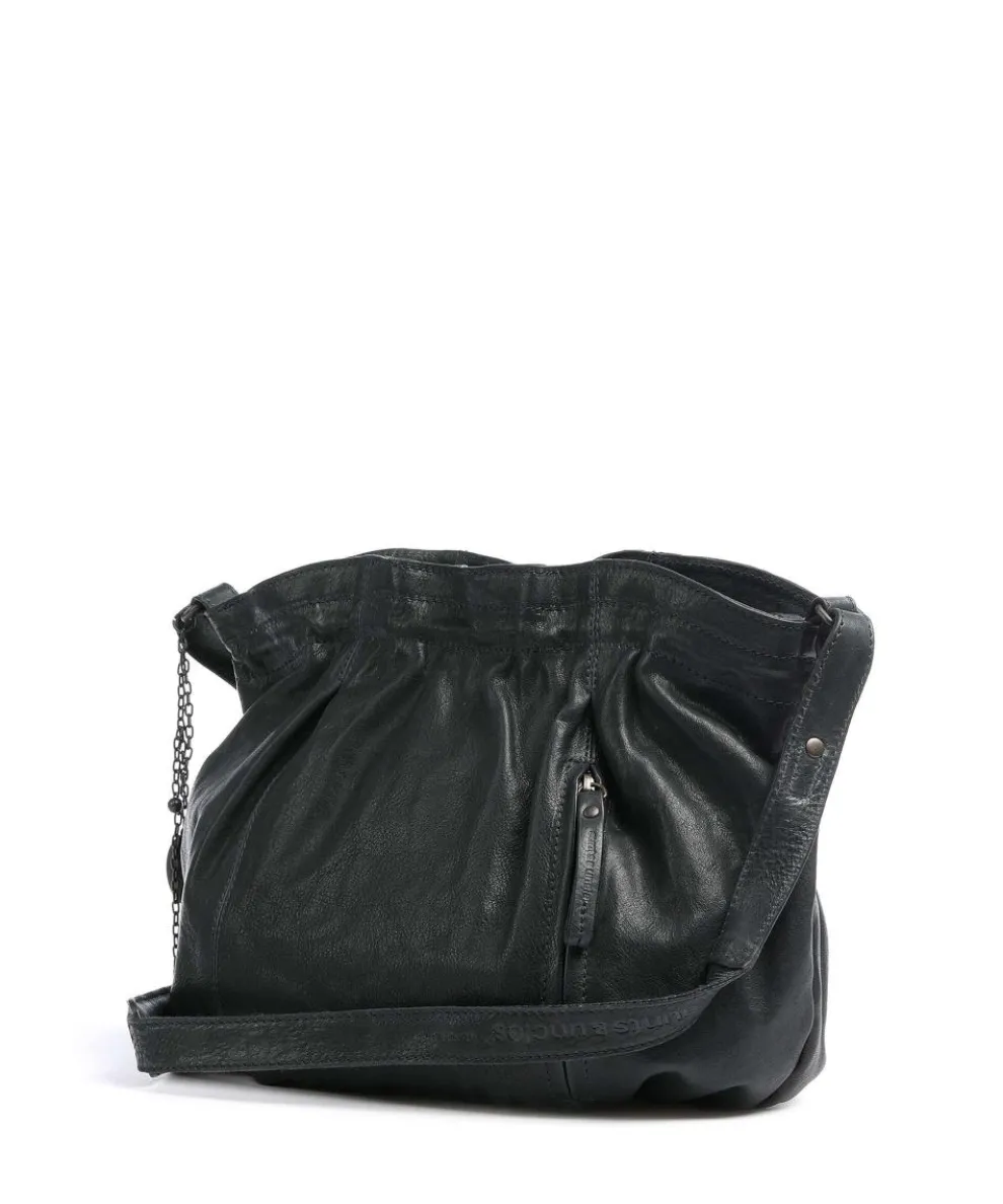 Coffee Klatsch Hannah Schultertasche genarbtes Leder dunkelgrün