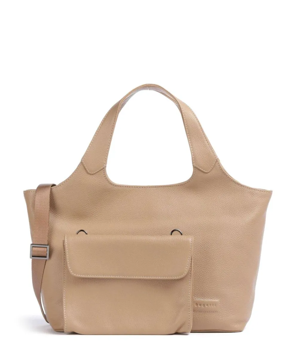 Elsa Handtasche 13″ genarbtes Rindsleder beige