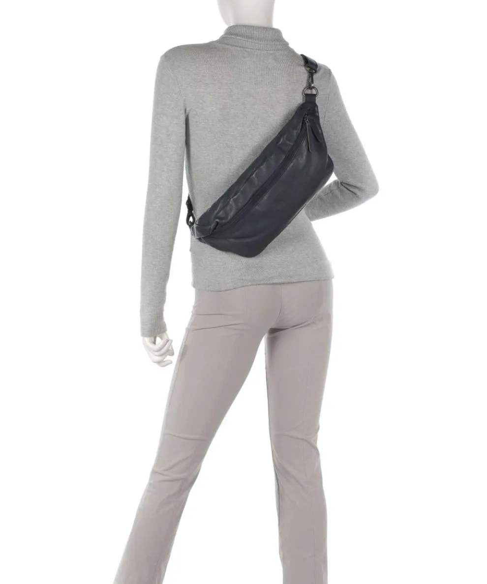 Kruger Gürteltasche weiches Rindsleder blaugrau