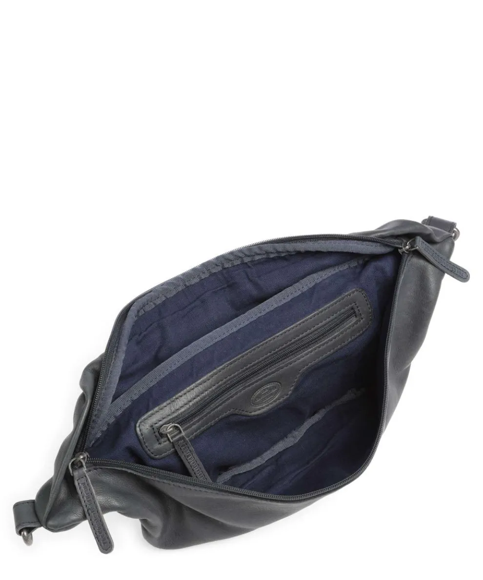 Kruger Gürteltasche weiches Rindsleder blaugrau