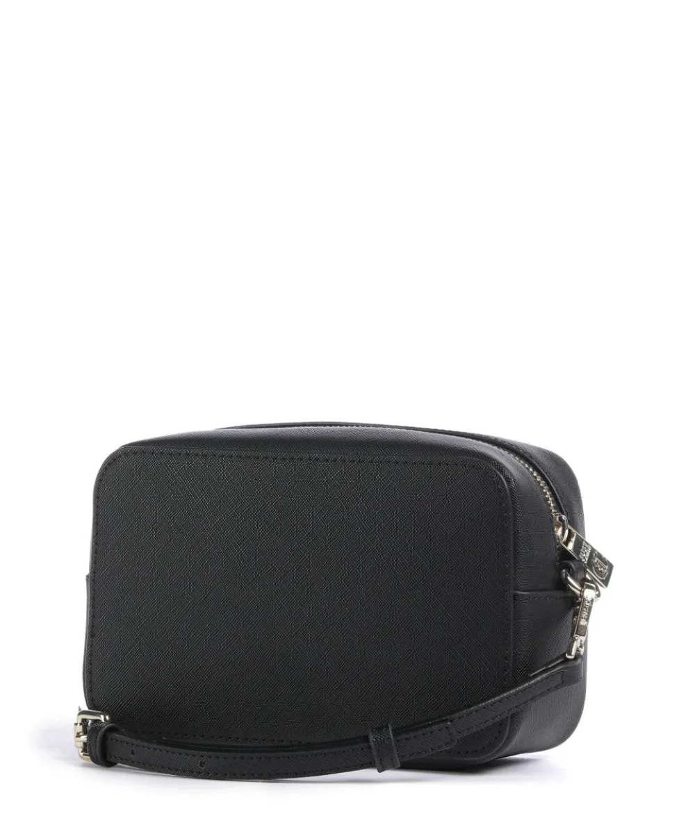 Umhängetasche Lederimitat schwarz